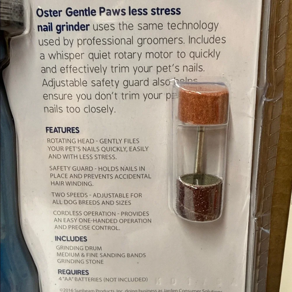 ⭐️Oster Gentle Paws Blue Nail Grinder with Replacement Kit